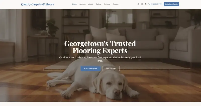 Screenshot of Quality Carpets & Floors