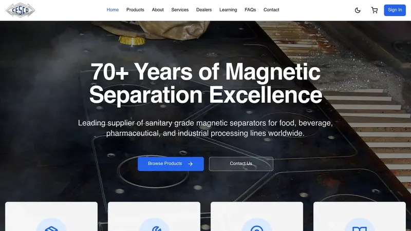 Screenshot of Cesco Magnetics