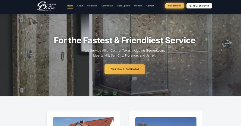 Screenshot of Georgetown Glass and Door