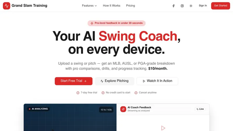 Screenshot of Grand Slam Training