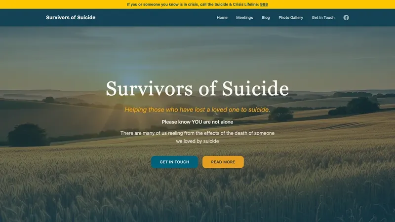 Screenshot of Survivors of Suicide Austin